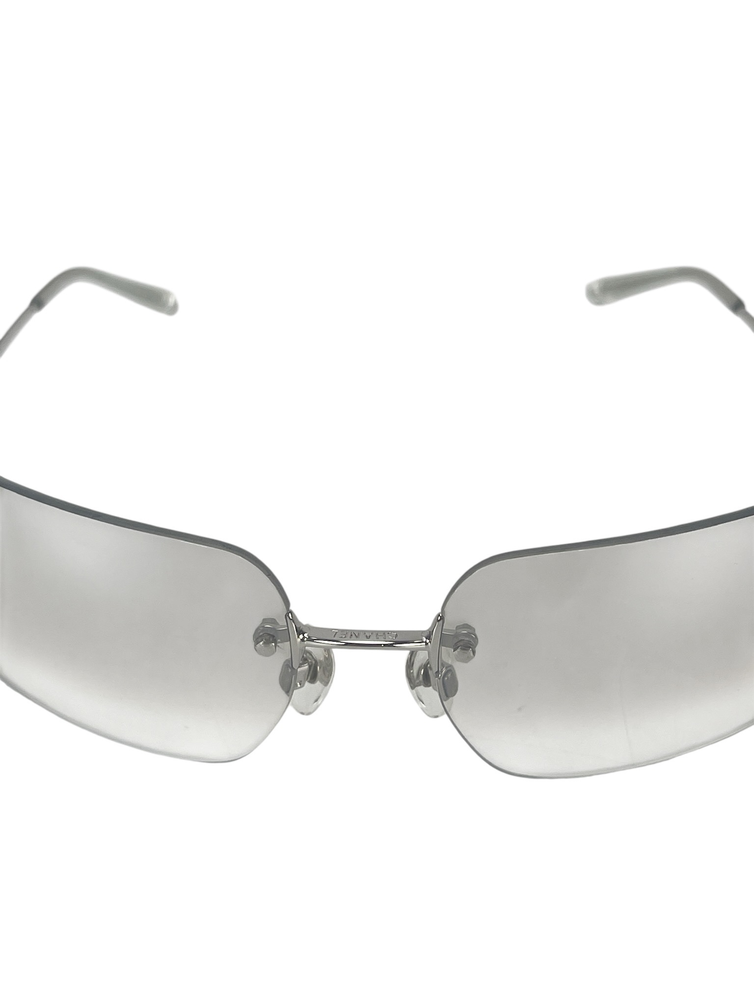 CHANEL - Grey CC Logo Sunglasses