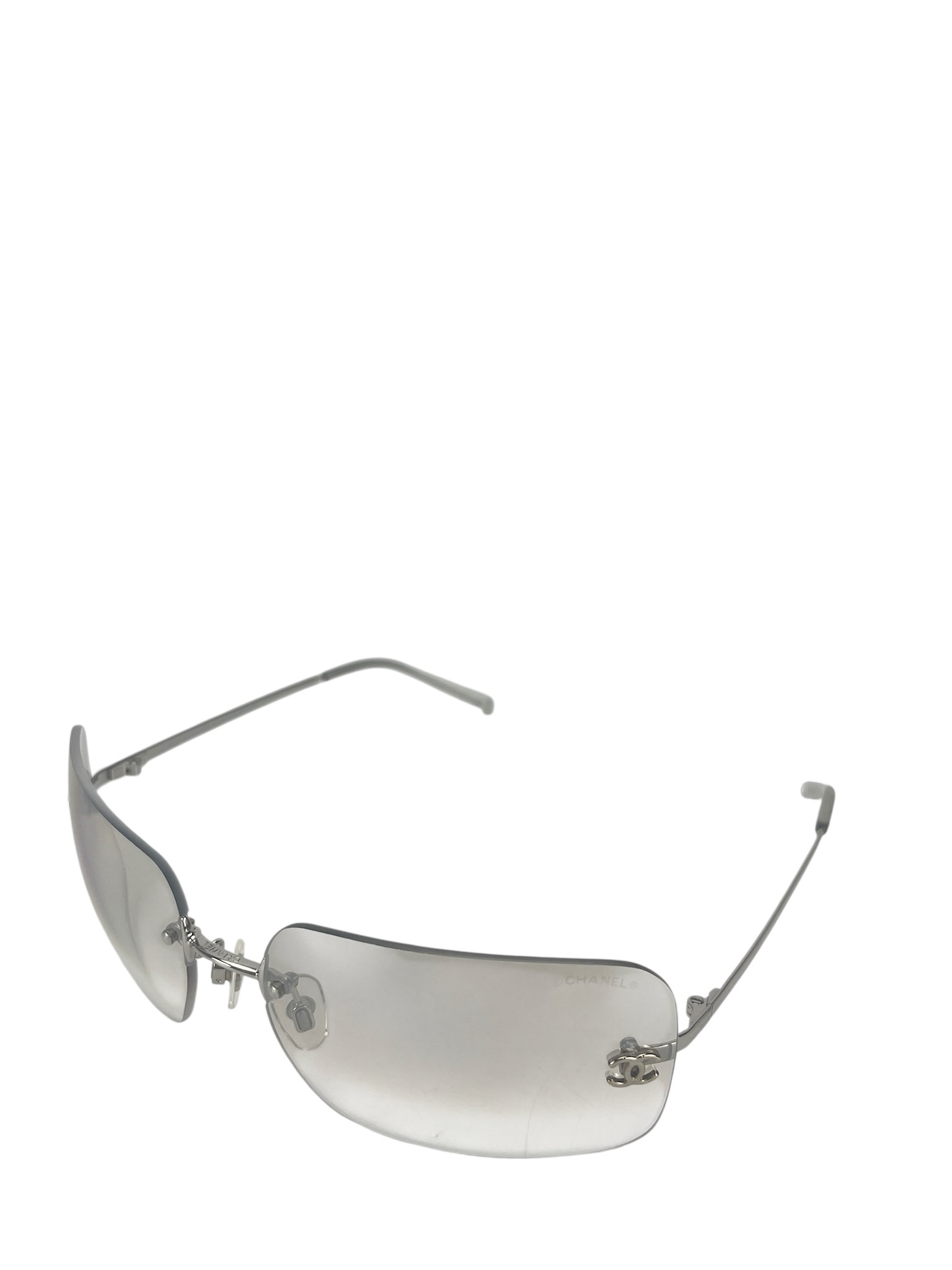 CHANEL - Grey CC Logo Sunglasses