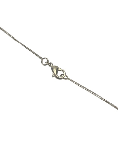 CHANEL - 09A Gold Rhinestone Logo Pendant Necklace