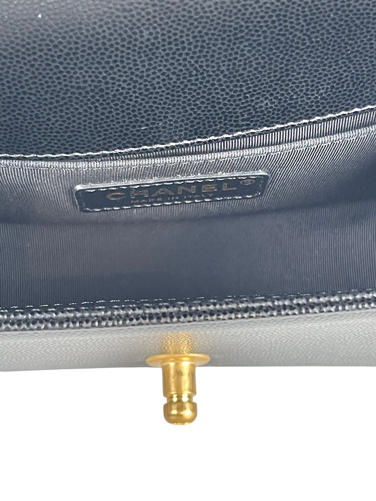 CHANEL - Small Boy Flap Bag Black Lambskin Gold Hardware