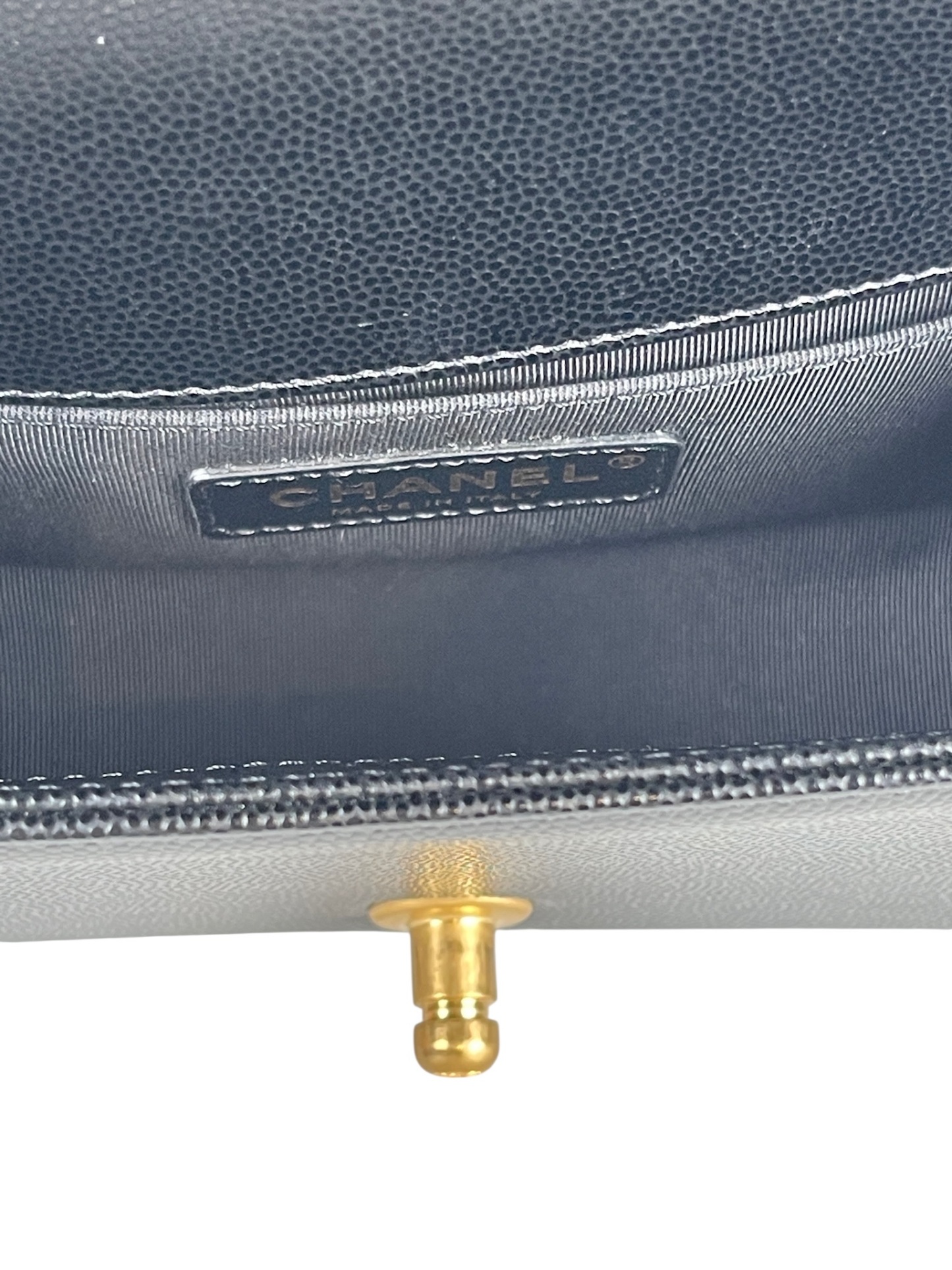 CHANEL - Small Boy Flap Bag Black Lambskin Gold Hardware