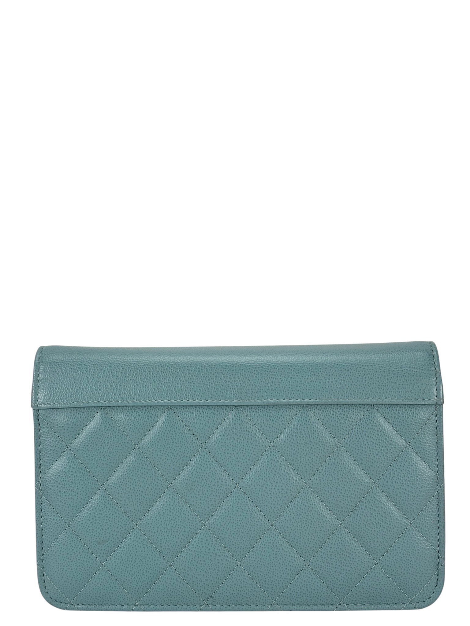 CHANEL - Blue Calfskin Half Coco Wallet On Chain (WOC)