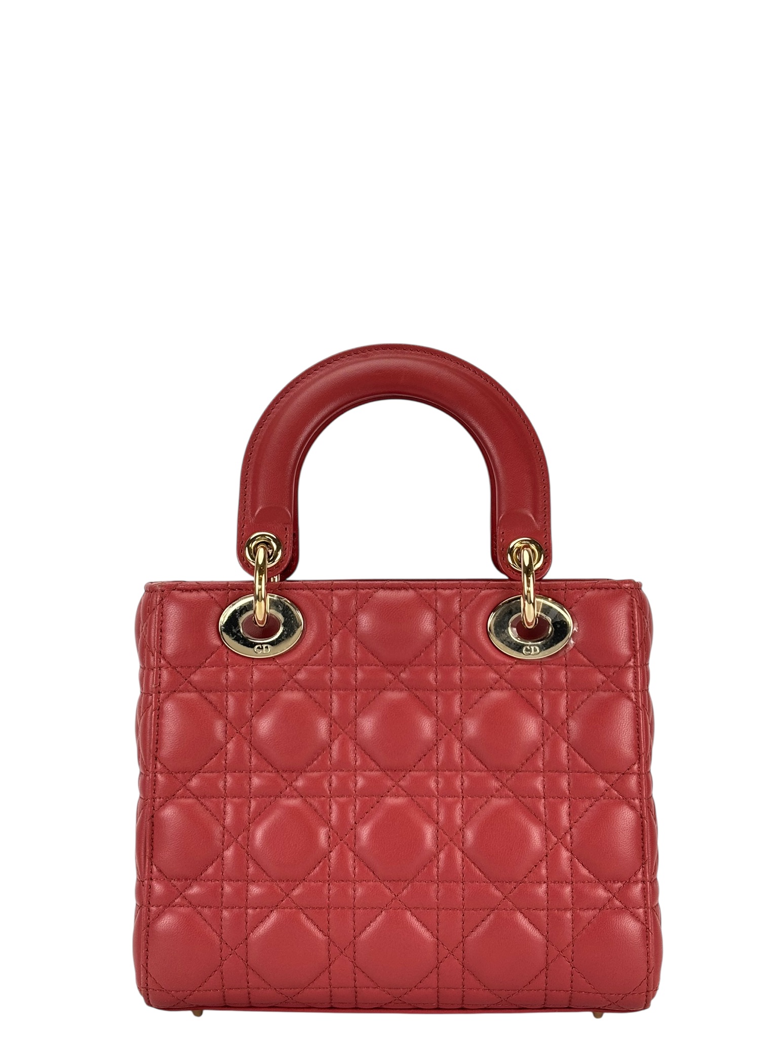 CHRISTIAN DIOR - Lady Dior 2Way Hand Bag Gold Hardware Pink Lambskin