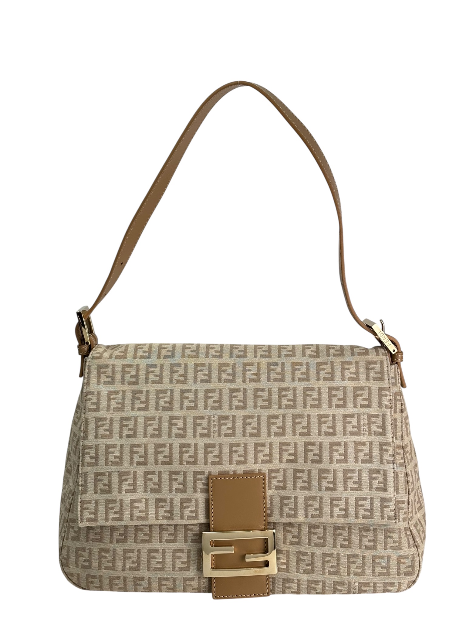 FENDI - Zucchino Medium Mamma Baguette Bag Beige – Camellia