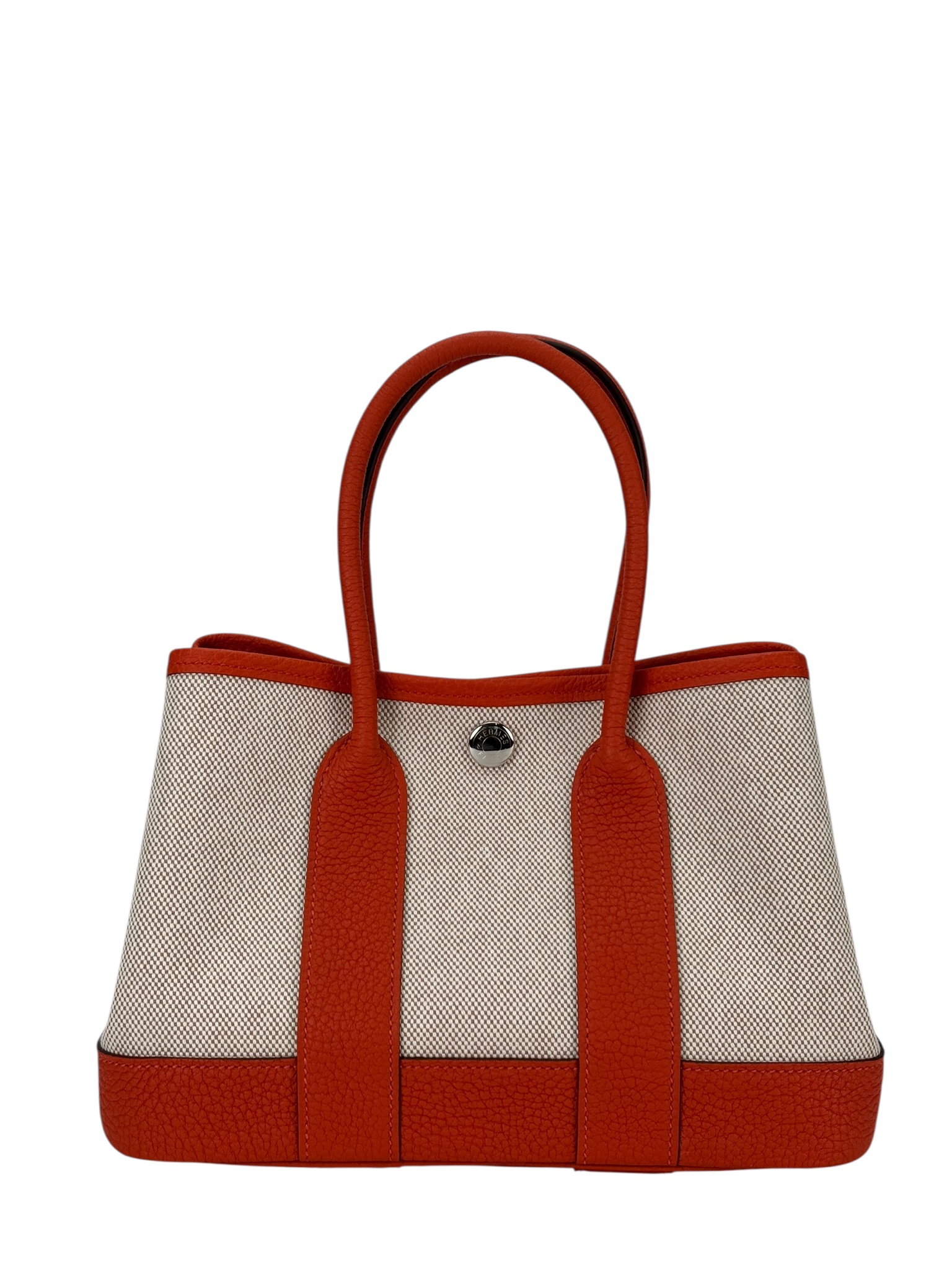 HERMES - Garden Party 23 9T Capucine Toile Negonda Handbag