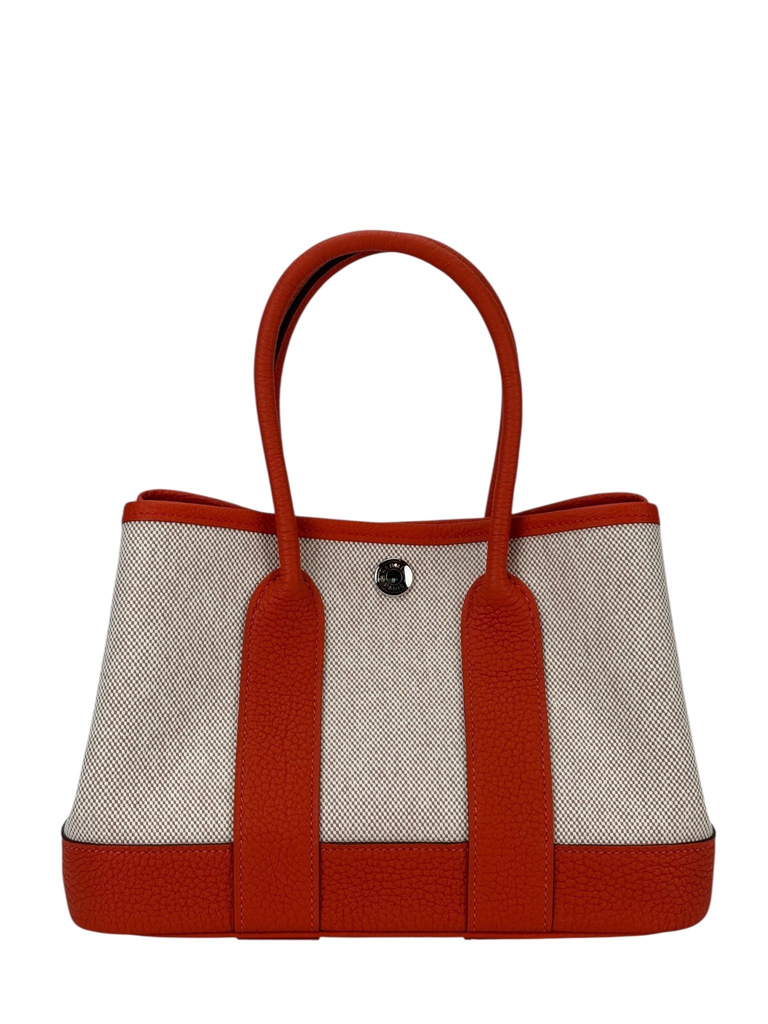 HERMES - Garden Party 23 9T Capucine Toile Negonda Handbag