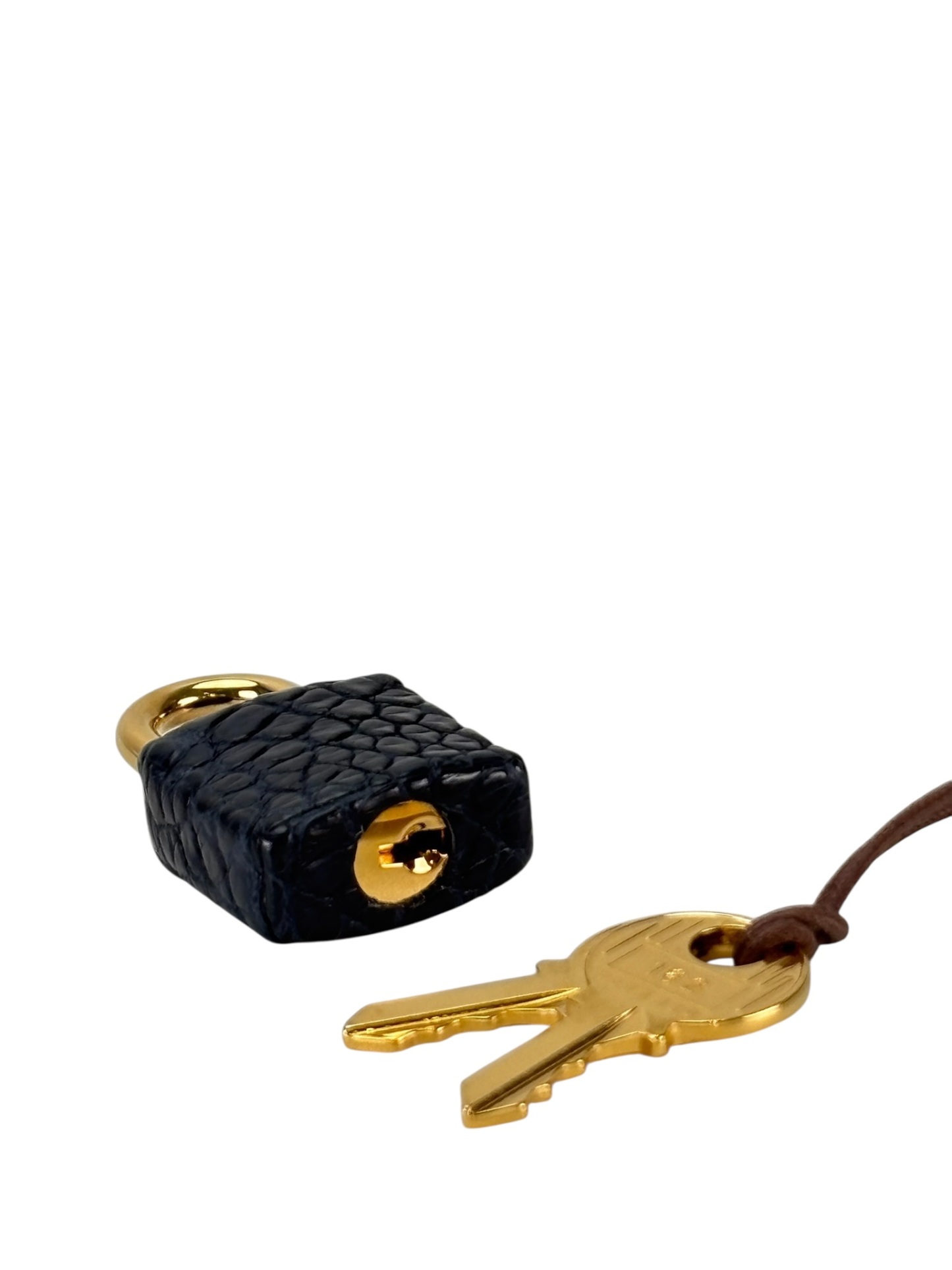 HERMES - Picotin 18 Alligator 76 Blue Indigo Gold Hardware