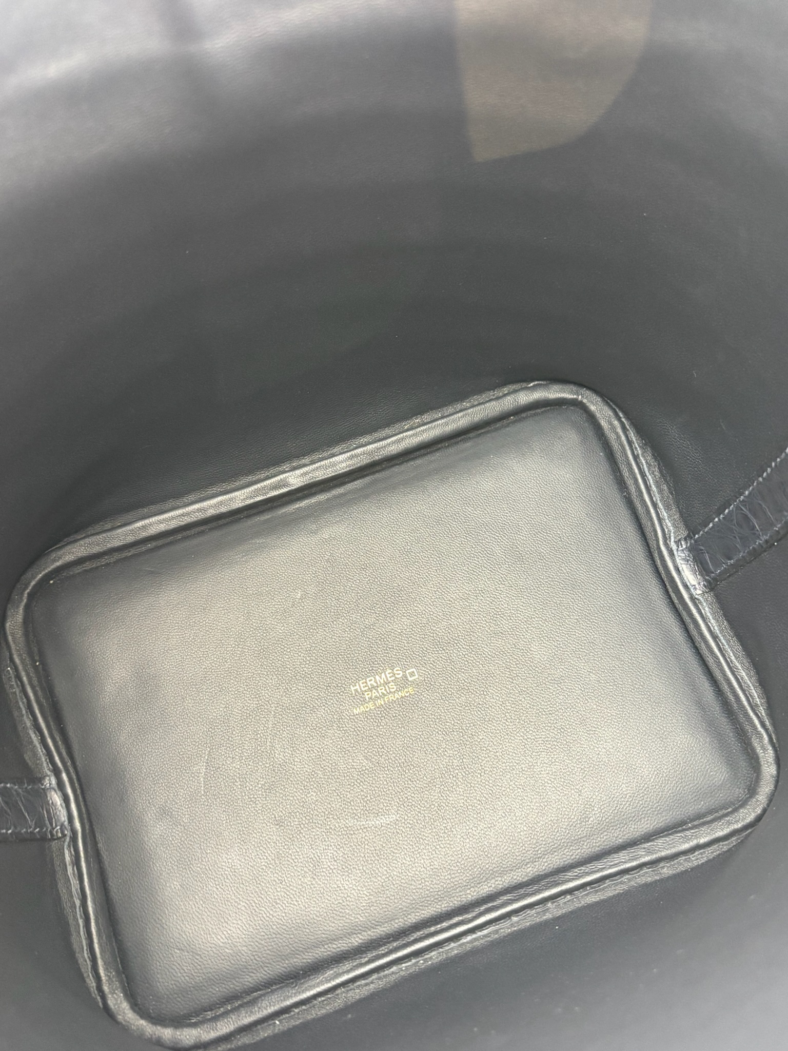 HERMES - Picotin 18 Alligator 76 Blue Indigo Gold Hardware