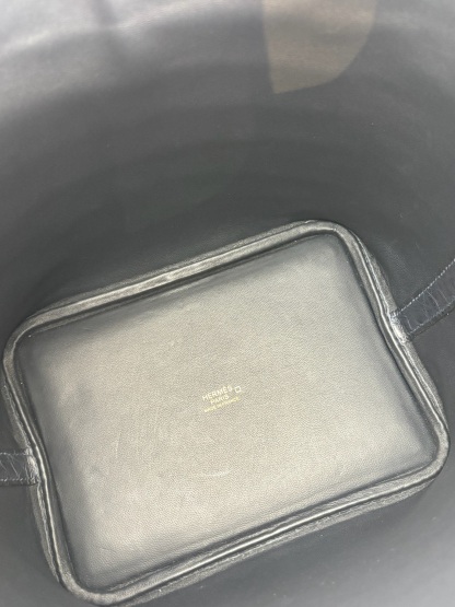 HERMES - Picotin 18 Alligator 76 Blue Indigo Gold Hardware