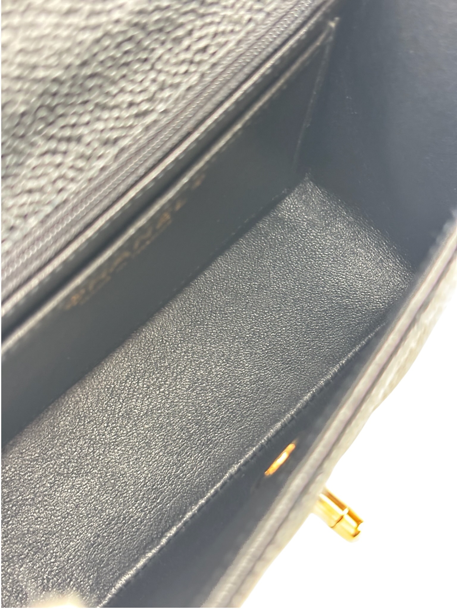 CHANEL - Black Caviar Mini Classic Square Flap Shoulder Bag 17