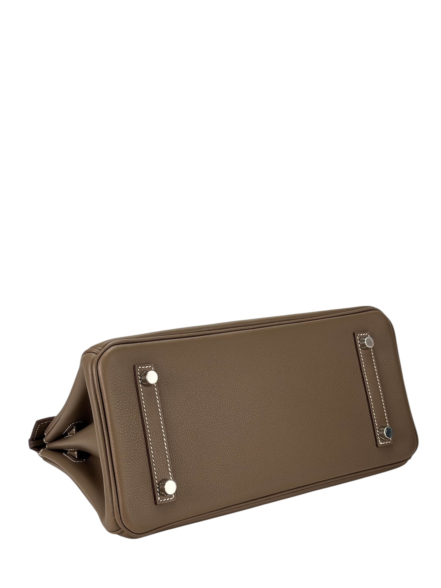 HERMES - Shoulder Birkin Etoupe Evercolor Palladium Hardware