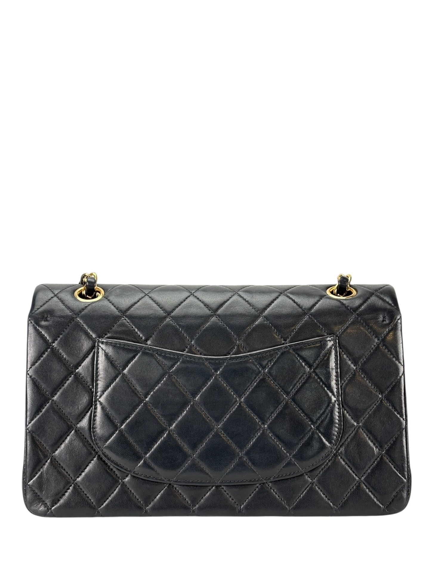 CHANEL - Medium Classic Double Flap Bag Black L阿米巴skin、 Palladium Hardware (CF25) 