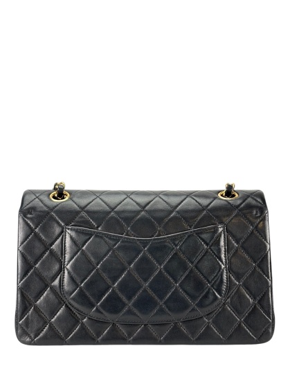 CHANEL - Medium Classic Double Flap Bag Black L阿米巴skin、 Palladium Hardware (CF25) 