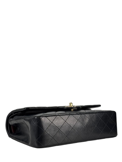 CHANEL - Medium Classic Double Flap Bag Black L阿米巴skin、 Palladium Hardware (CF25) 
