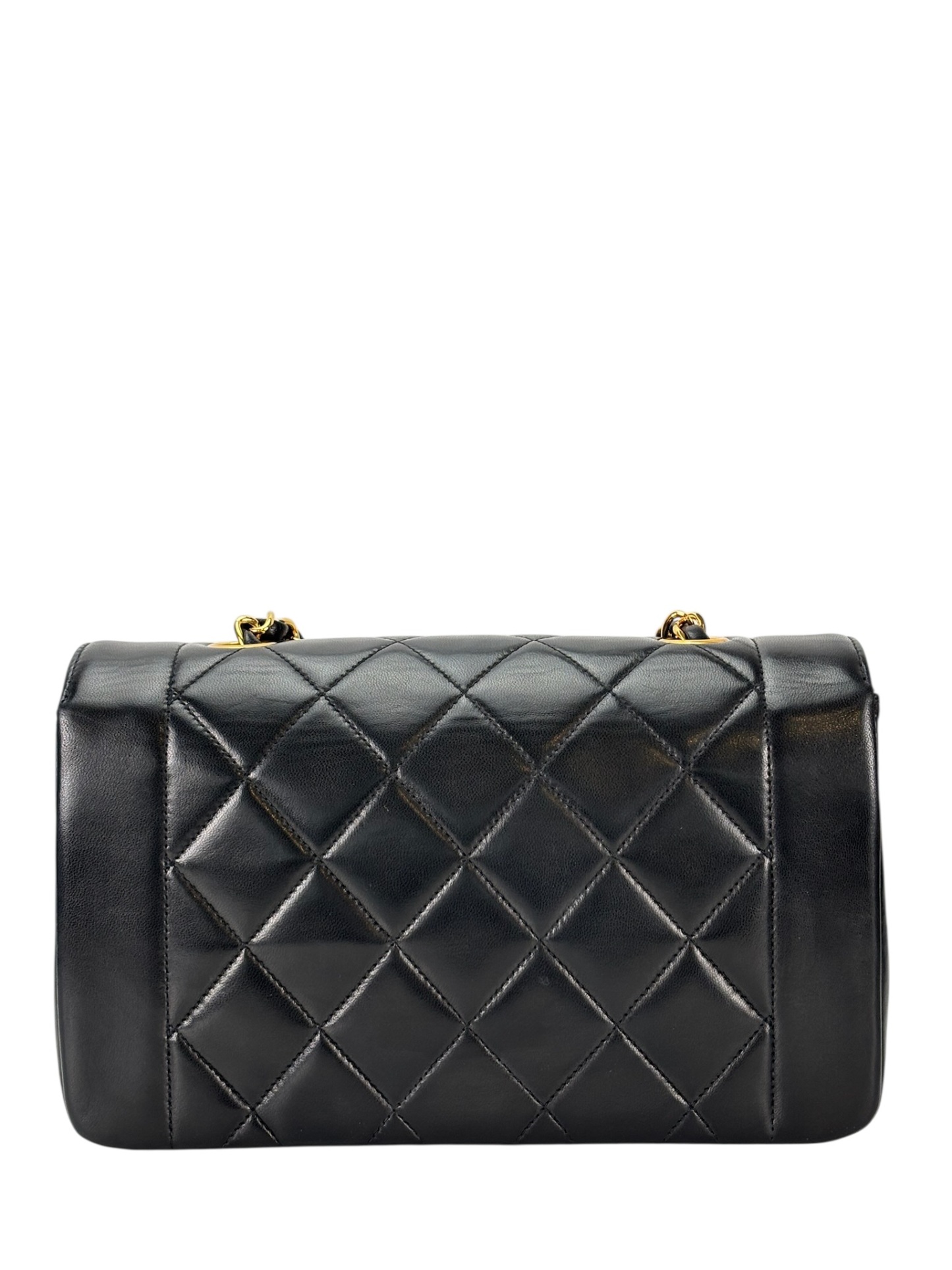 CHANEL - Black Lambskin Small Diana Shoulder Bag