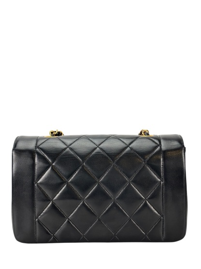 CHANEL - Black Lambskin Small Diana Shoulder Bag