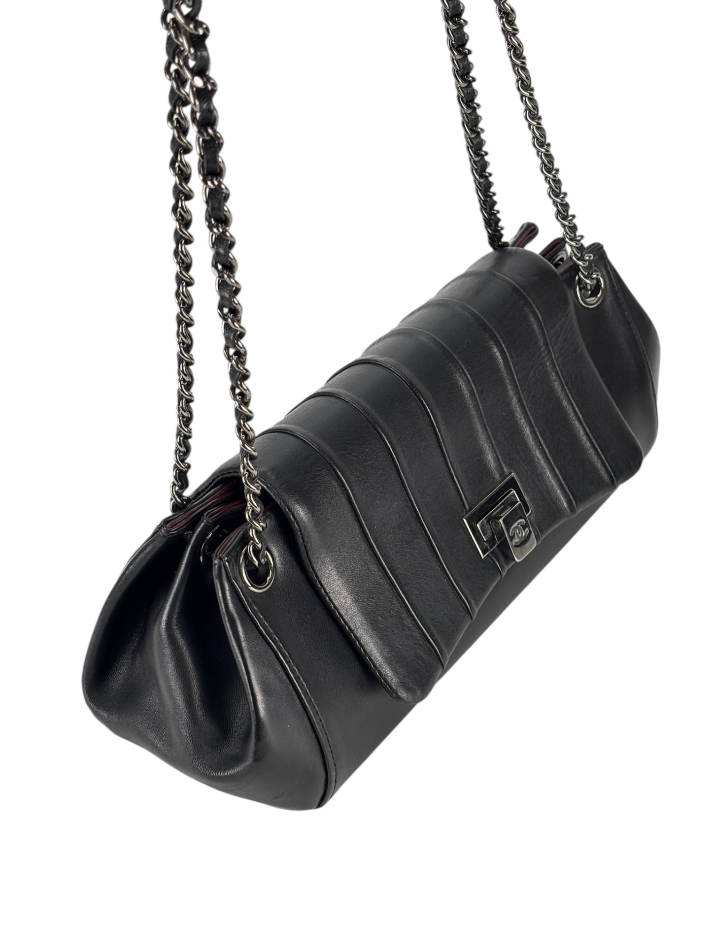 CHANEL Black Mademoiselle Ligne Flap Bag 