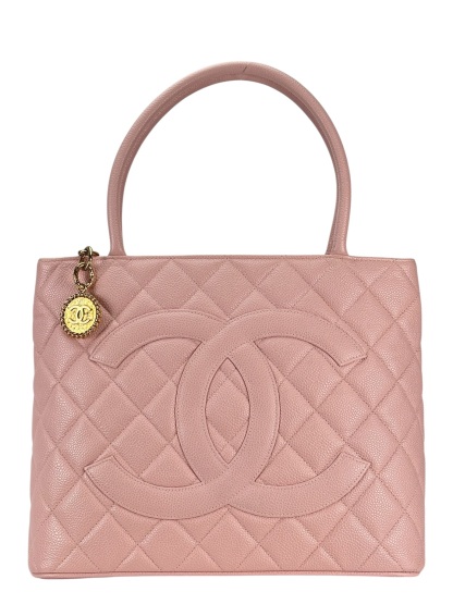 CHANEL - Pink Caviar Medallion Tote Handbag
