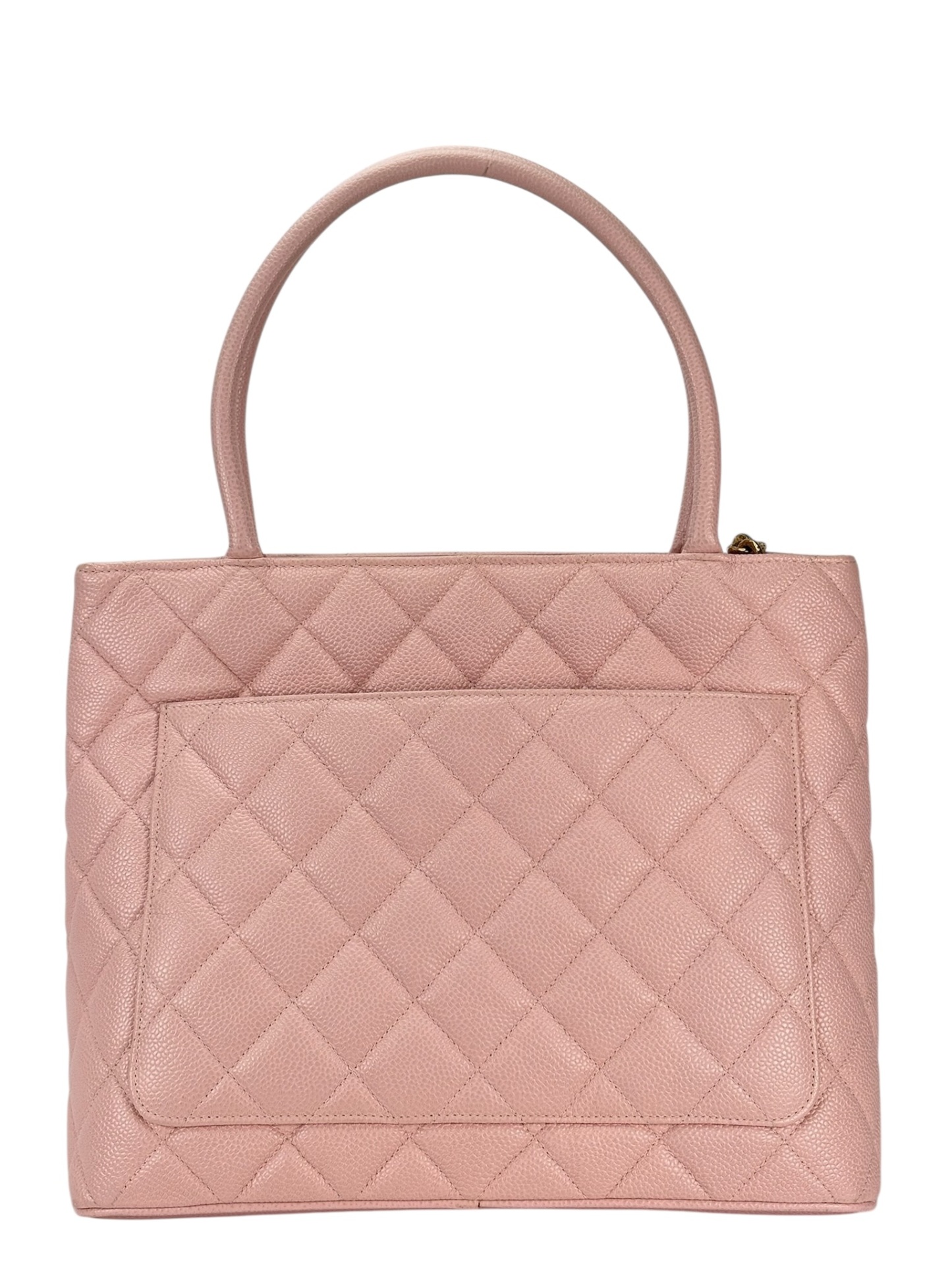 CHANEL - Pink Caviar Medallion Tote Handbag