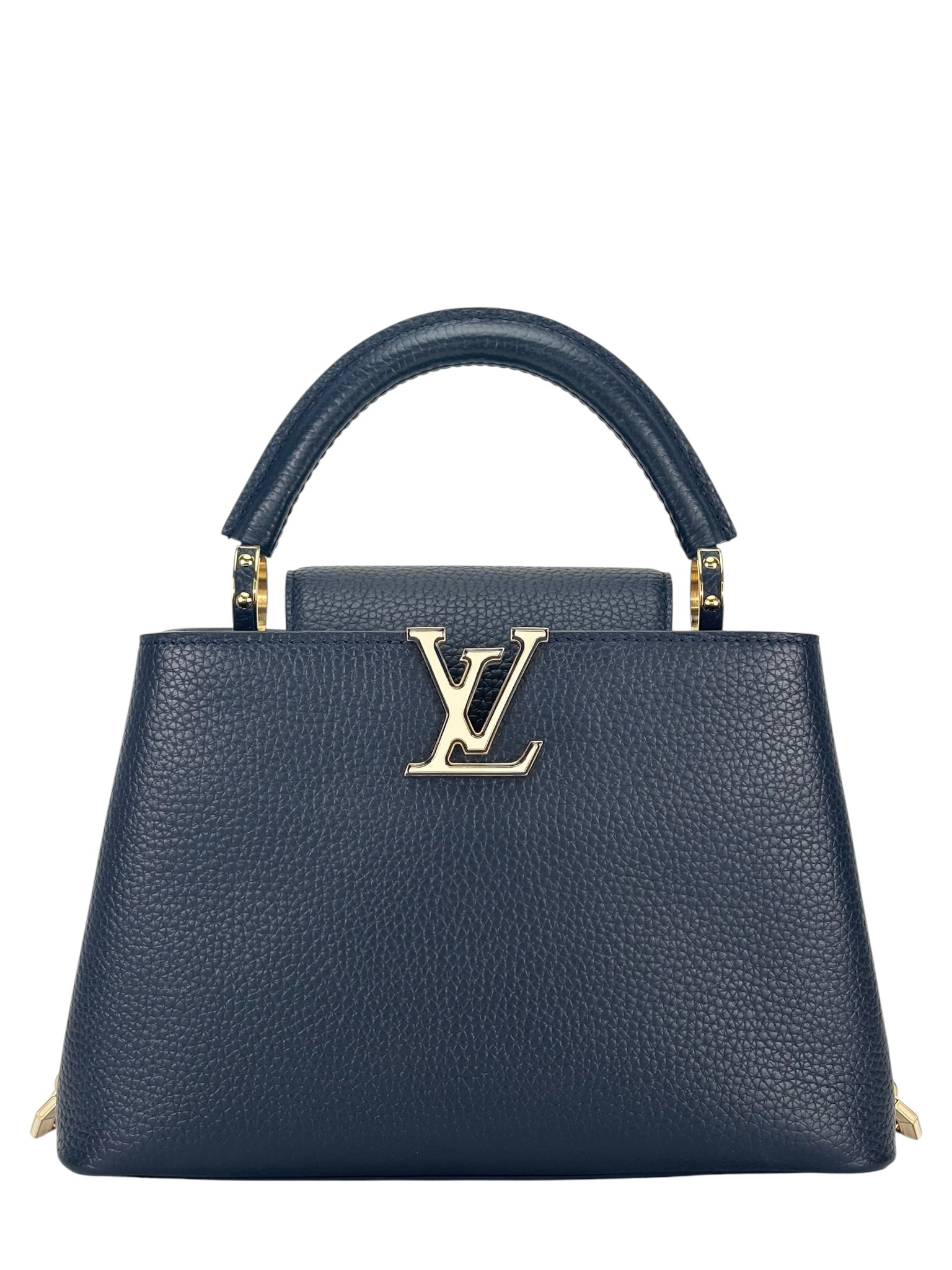 LOUIS VUITTON - Capucines BB Navy Calfskin Handbag 