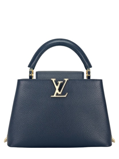 LOUIS VUITTON - Capucines BB Navy Calfskin Handbag 