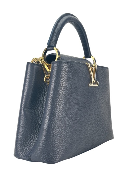 LOUIS VUITTON - Capucines BB Navy Calfskin Handbag 