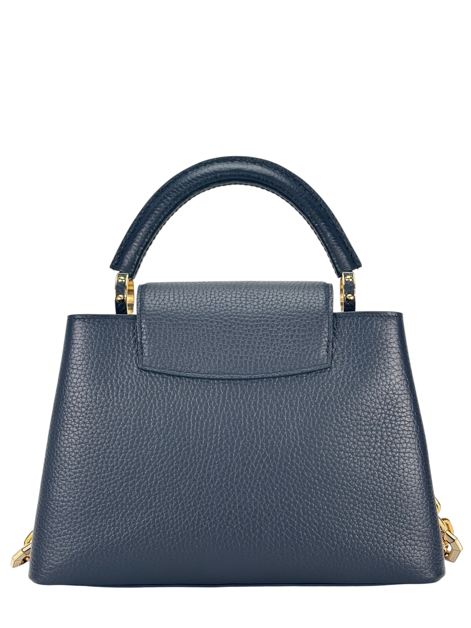 LOUIS VUITTON - Capucines BB Navy Calfskin Handbag 