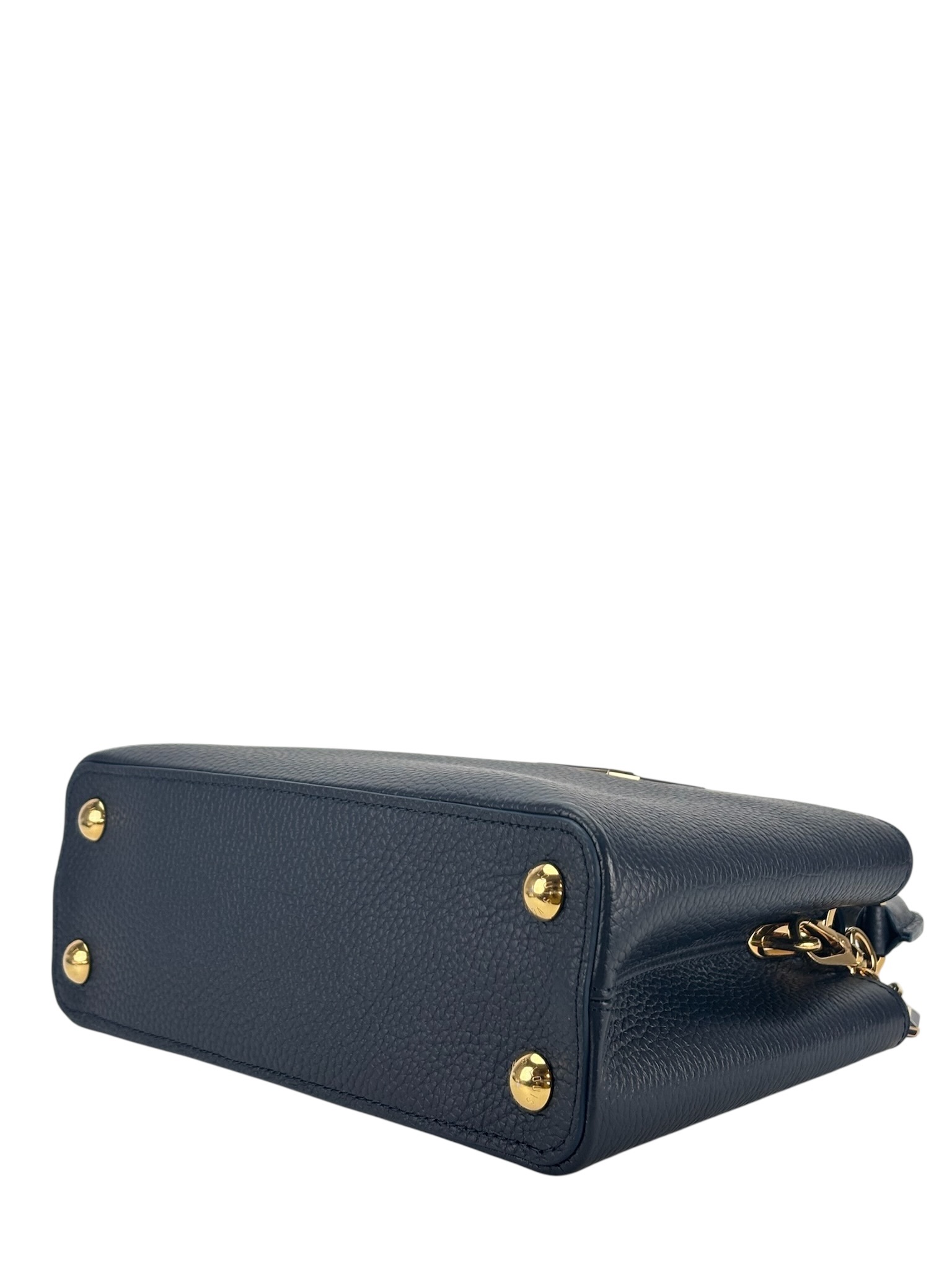 LOUIS VUITTON - Capucines BB Navy Calfskin Handbag 