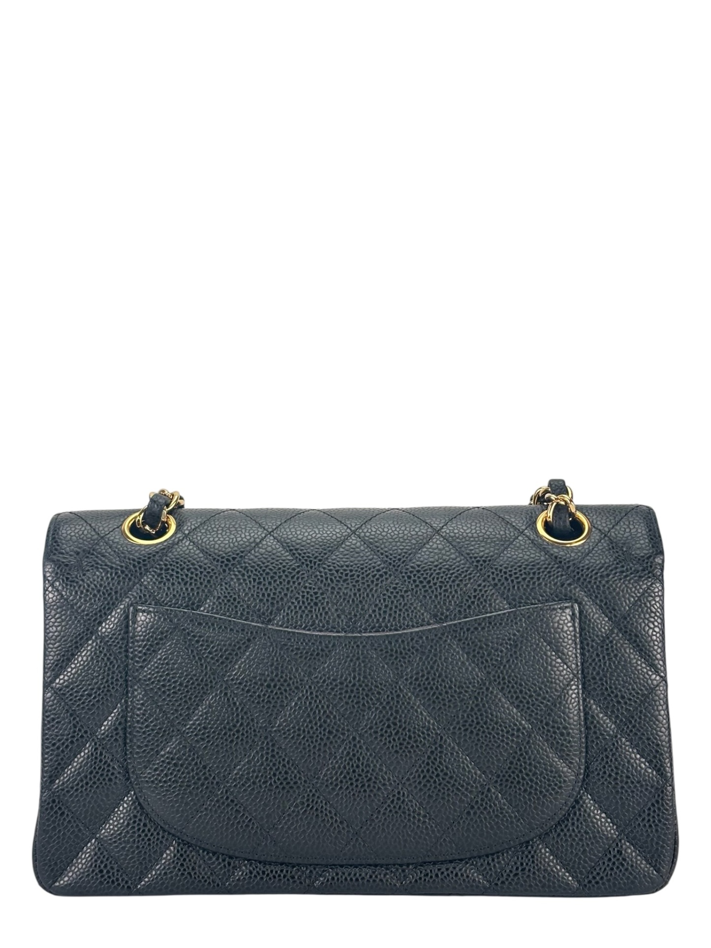 CHANEL - Small Classic Double Flap Bag Black Caviar Gold Hardware (CF23)