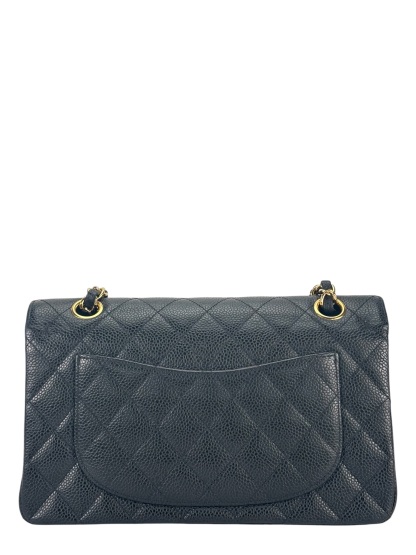 CHANEL - Small Classic Double Flap Bag Black Caviar Gold Hardware (CF23)