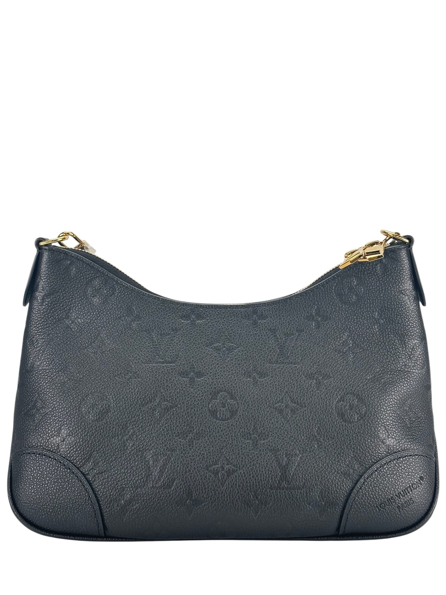 LOUIS VUITTON - Black Silk Satin Mini Boulogne Bag Monogram 