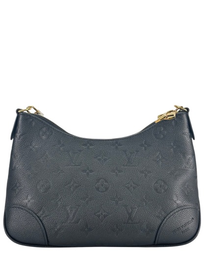 LOUIS VUITTON - Black Silk Satin Mini Boulogne Bag Monogram 