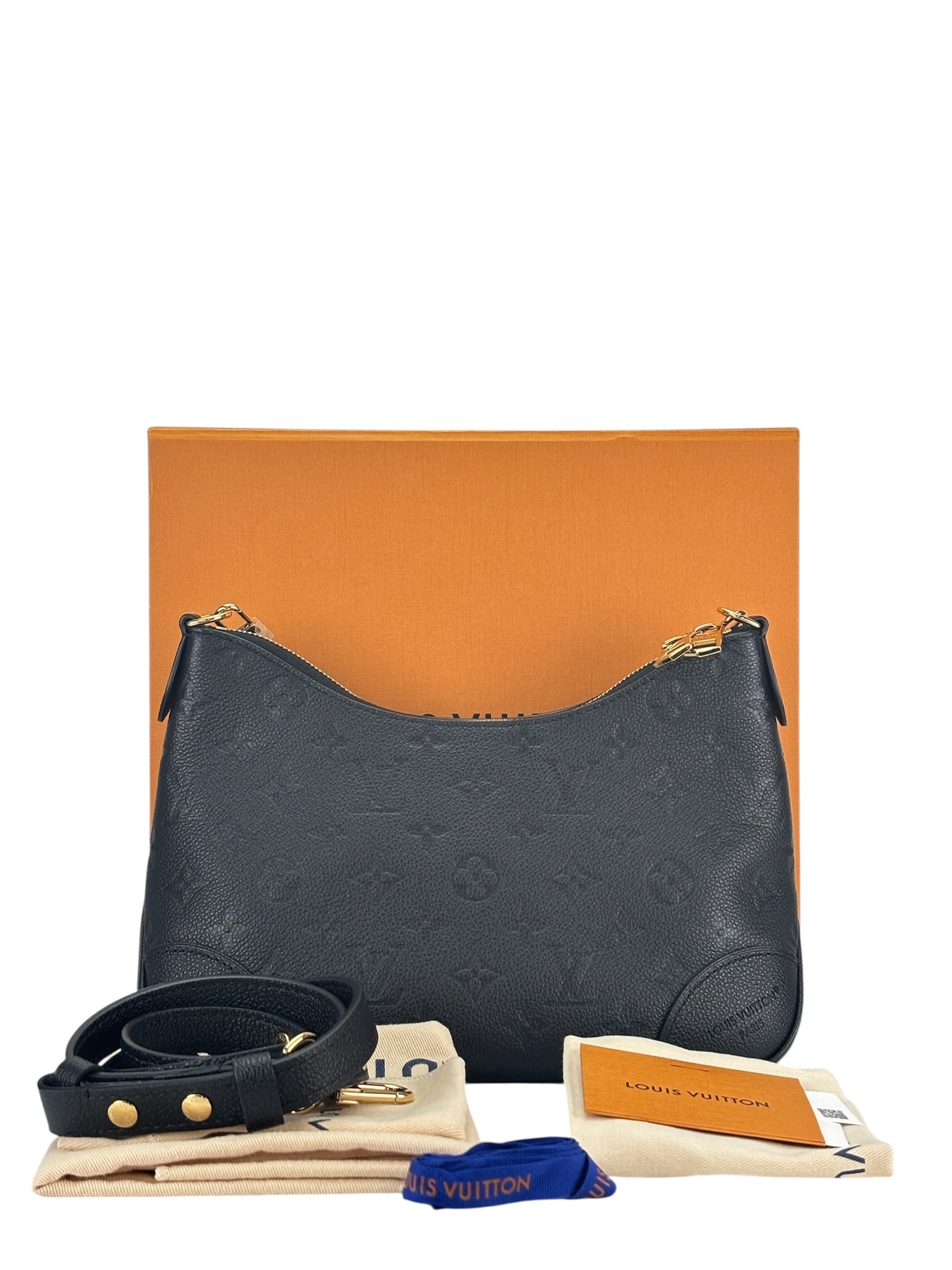 LOUIS VUITTON - Black Silk Satin Mini Boulogne Bag Monogram 