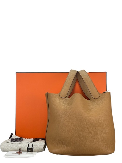 HERMES - Picotin PM Picotin 22 Biscuit TC Palladium Hardware