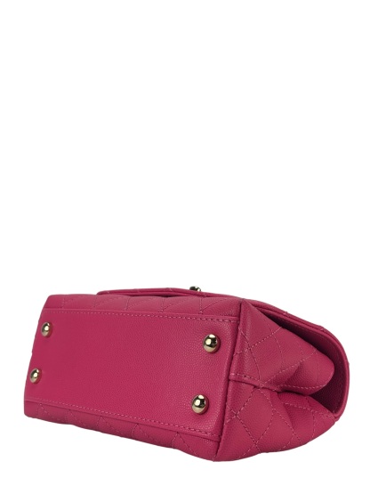 CHANEL - Pink Caviar Matelasse Neon Skin Coco Handle Bag