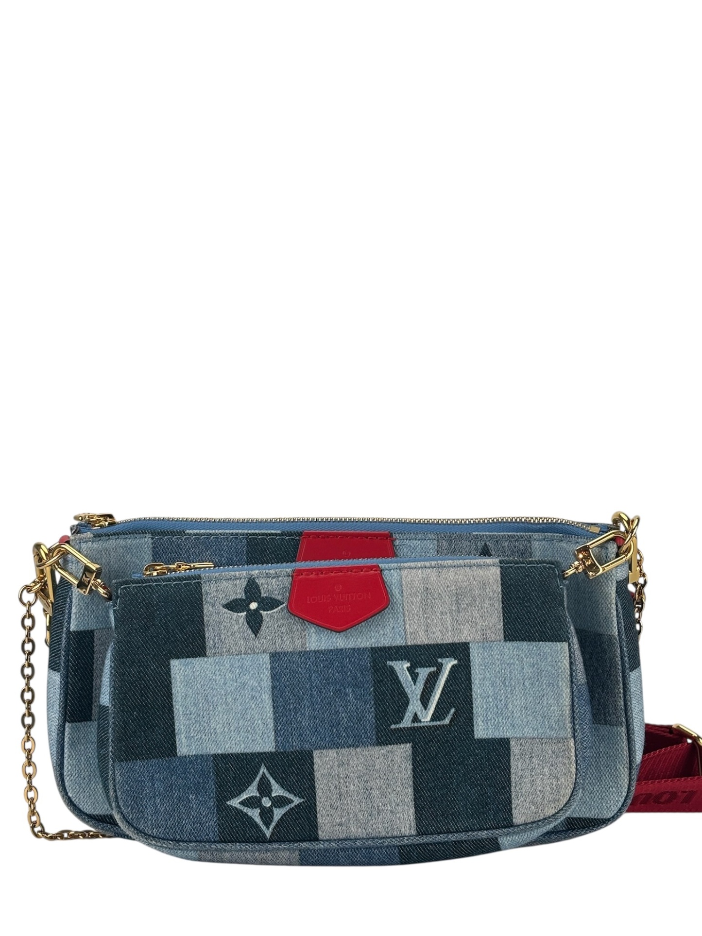 LOUIS VUITTON - Multi Pochette Accessoires Blue Denim Bag