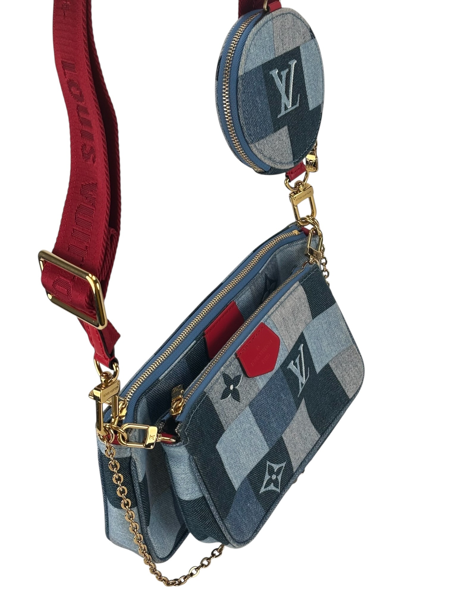 LOUIS VUITTON - Multi Pochette Accessoires Blue Denim Bag