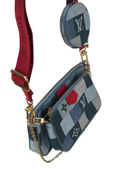 LOUIS VUITTON - Multi Pochette Accessoires Blue Denim Bag