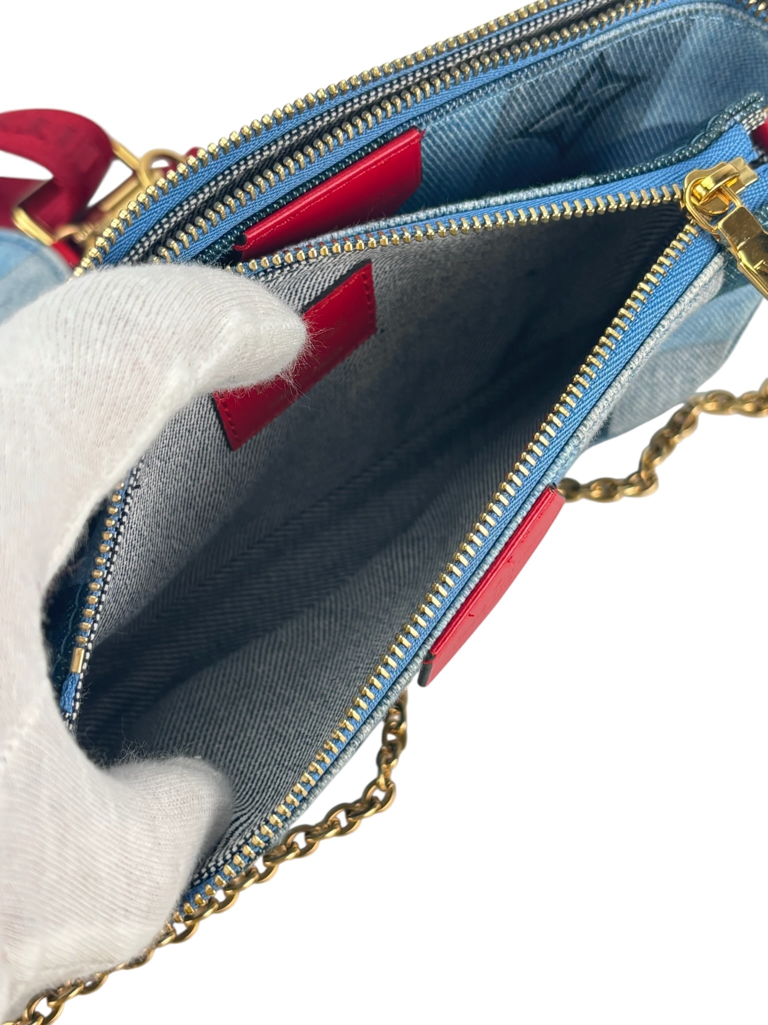 LOUIS VUITTON - Multi Pochette Accessoires Blue Denim Bag