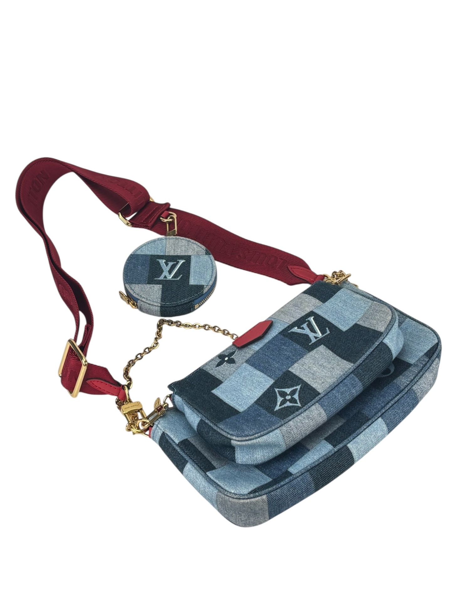 LOUIS VUITTON - Multi Pochette Accessoires Blue Denim Bag