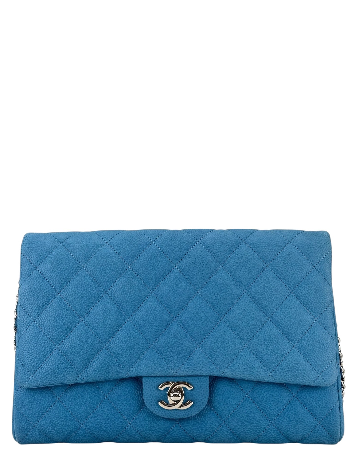 CHANEL - Blue Iridescent Caviar Shoulder Bag  