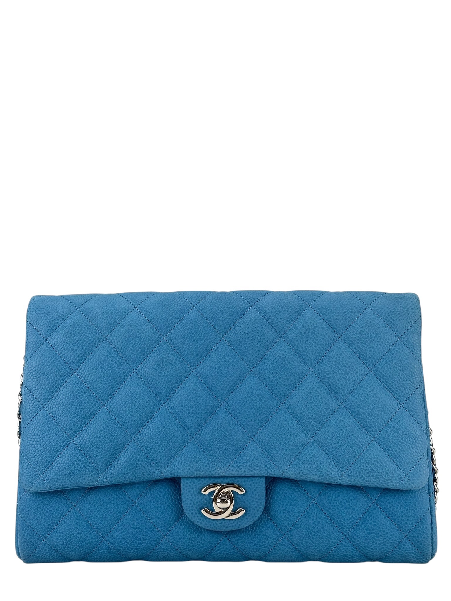 CHANEL - Blue Iridescent Caviar Shoulder Bag  