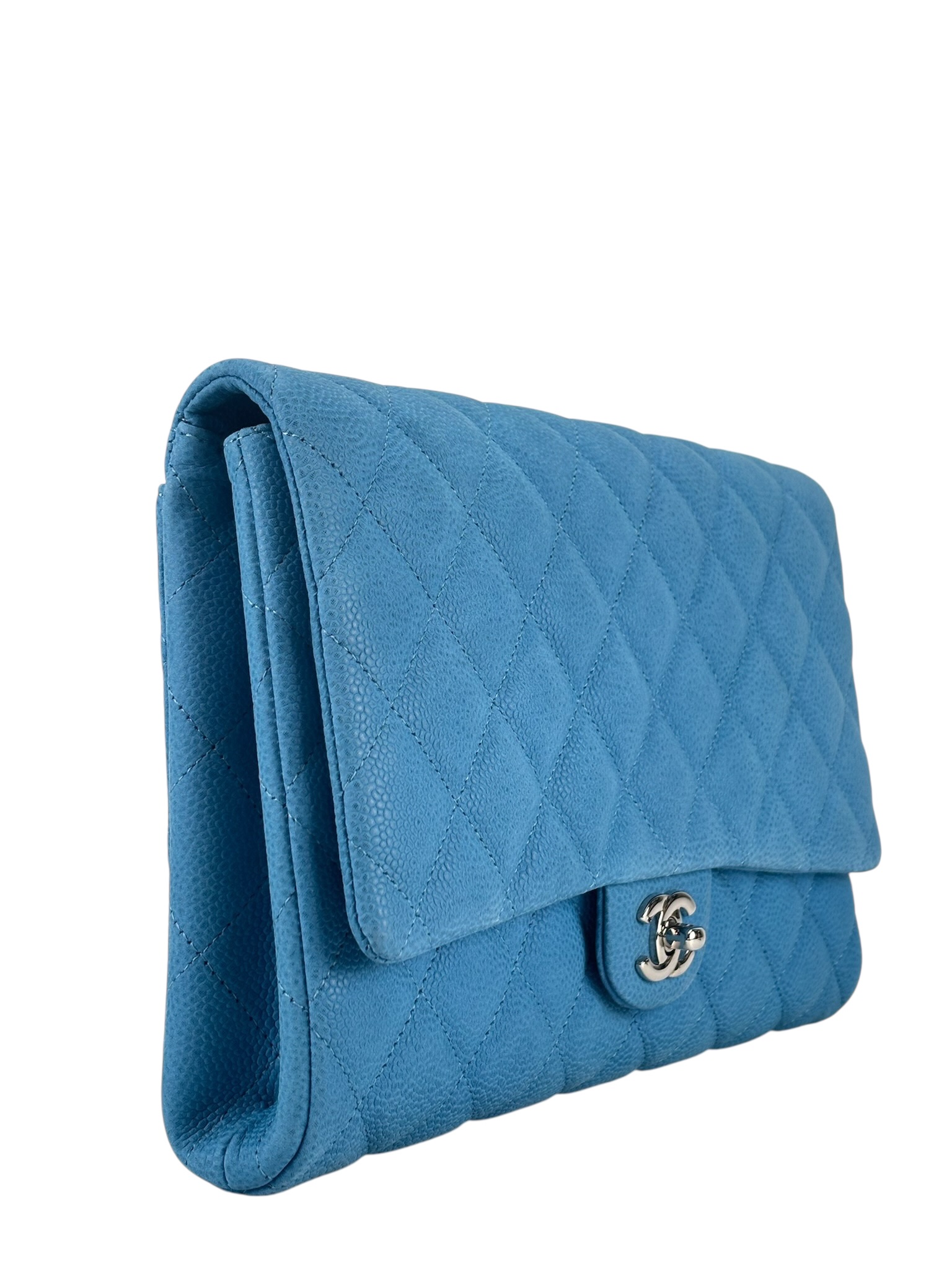 CHANEL - Blue Iridescent Caviar Shoulder Bag  