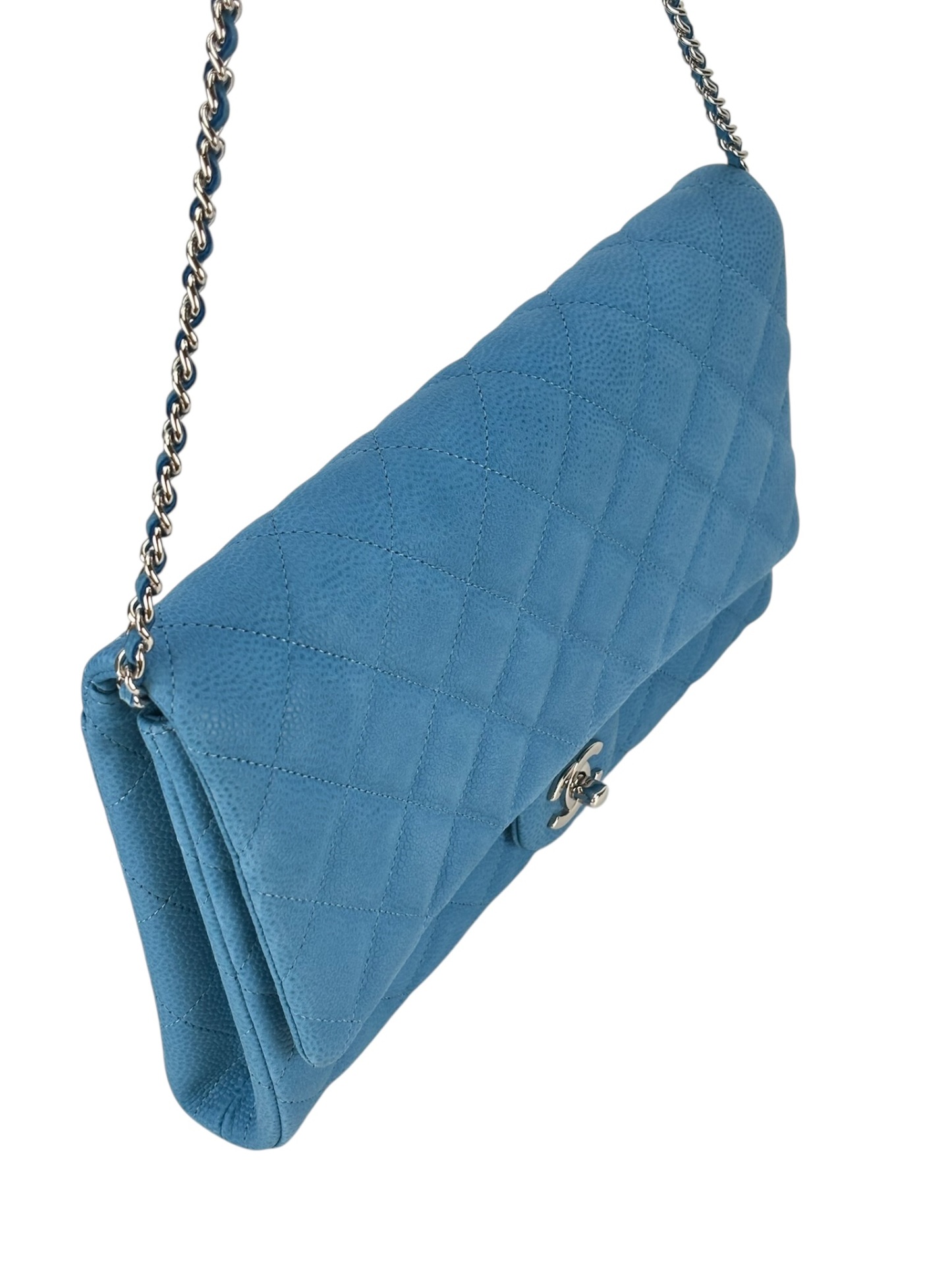 CHANEL - Blue Iridescent Caviar Shoulder Bag  