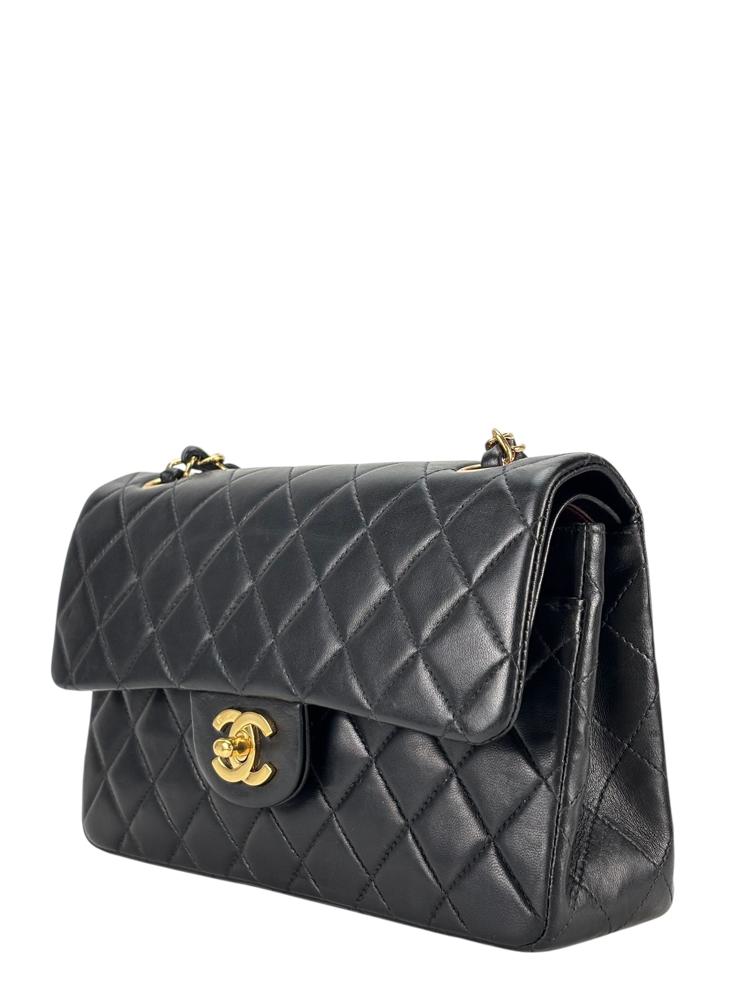 【本物保証】■タイムセール7月13日20~23時　CHANEL バッグ 三越正規 CHANEL - Small Classic Double Flap Bag Black Lambskin Gold