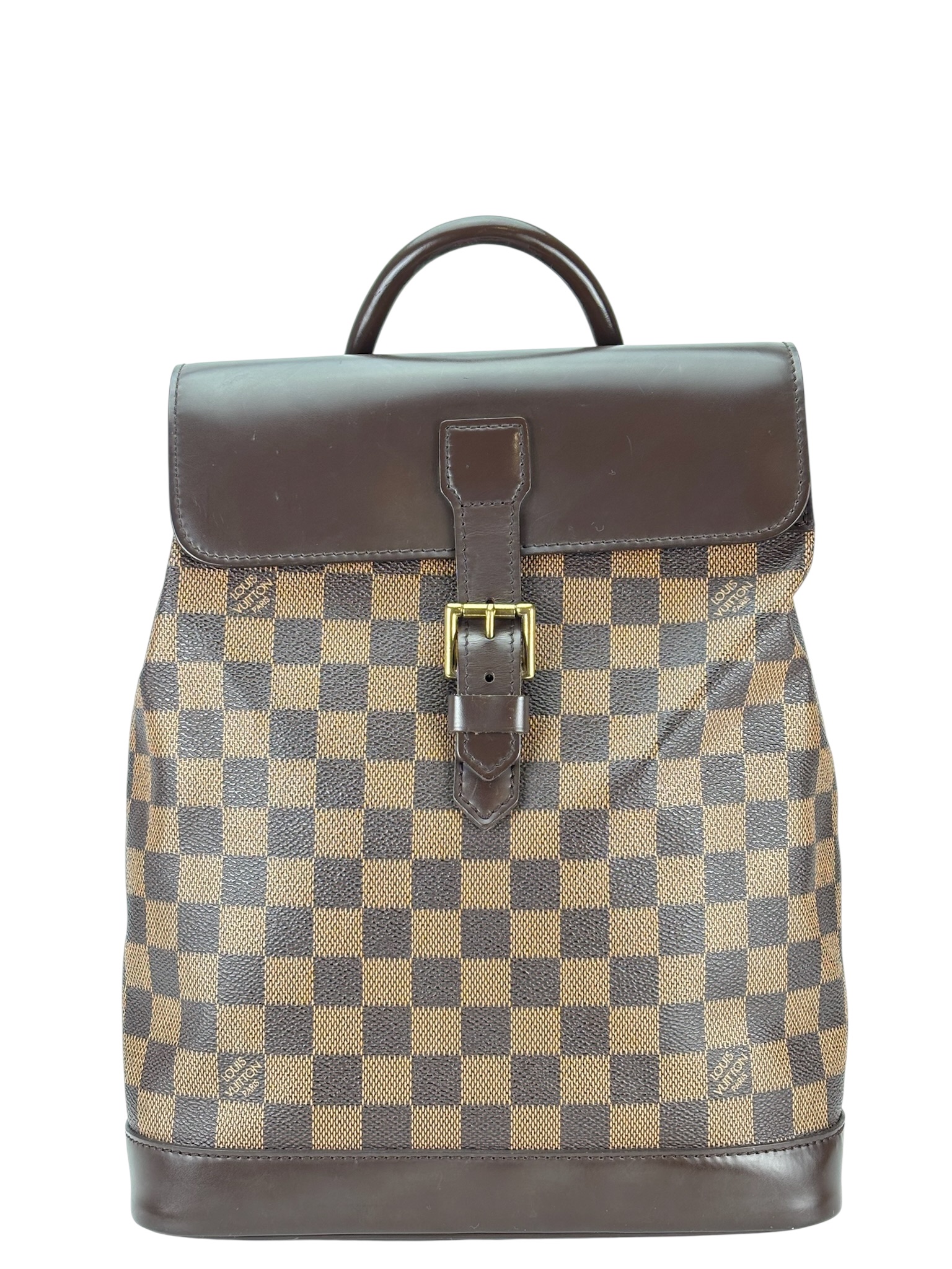 LOUIS VUITTON - Brown Damier Ebene Soho Backpack