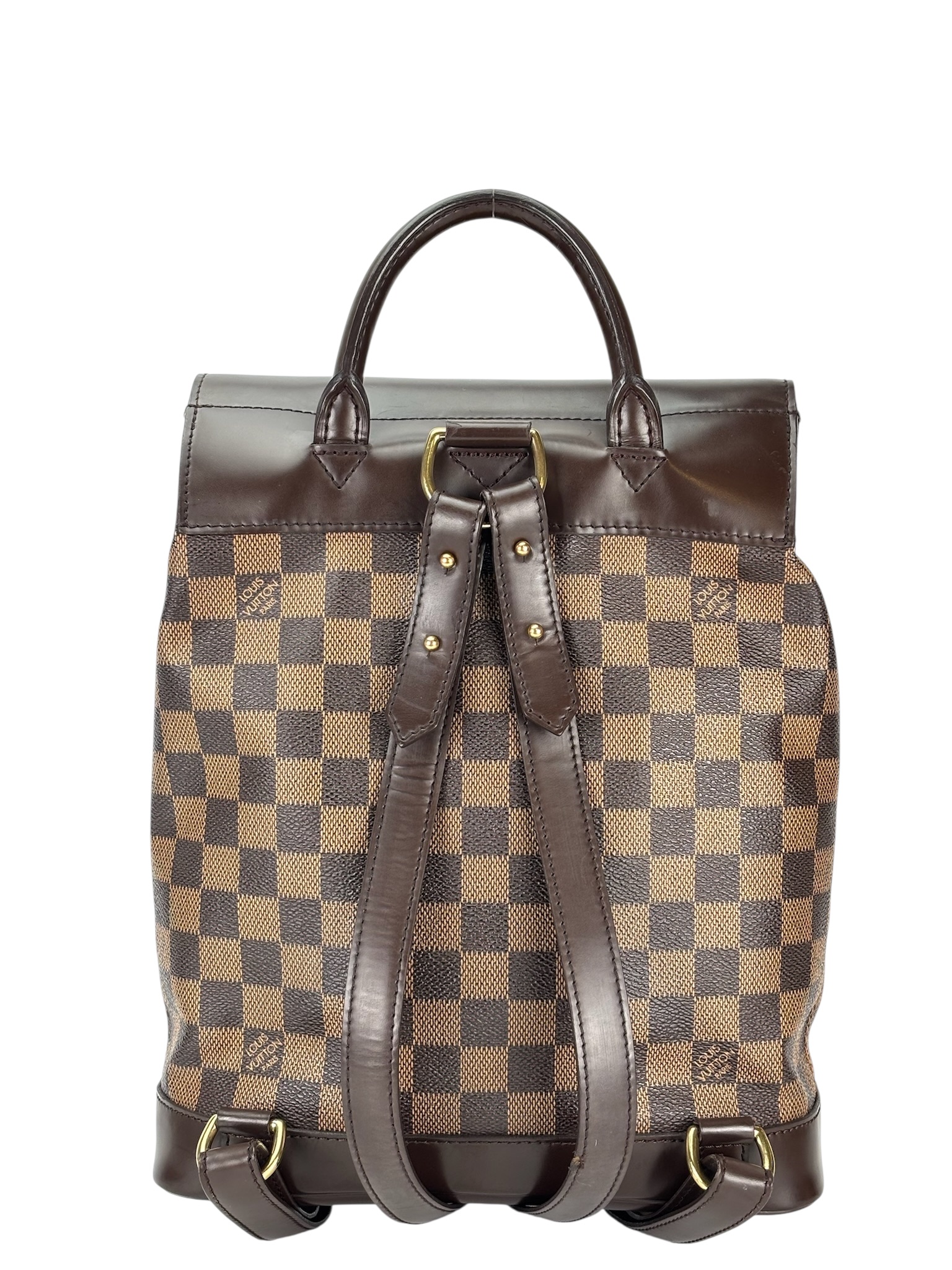 LOUIS VUITTON - Brown Damier Ebene Soho Backpack
