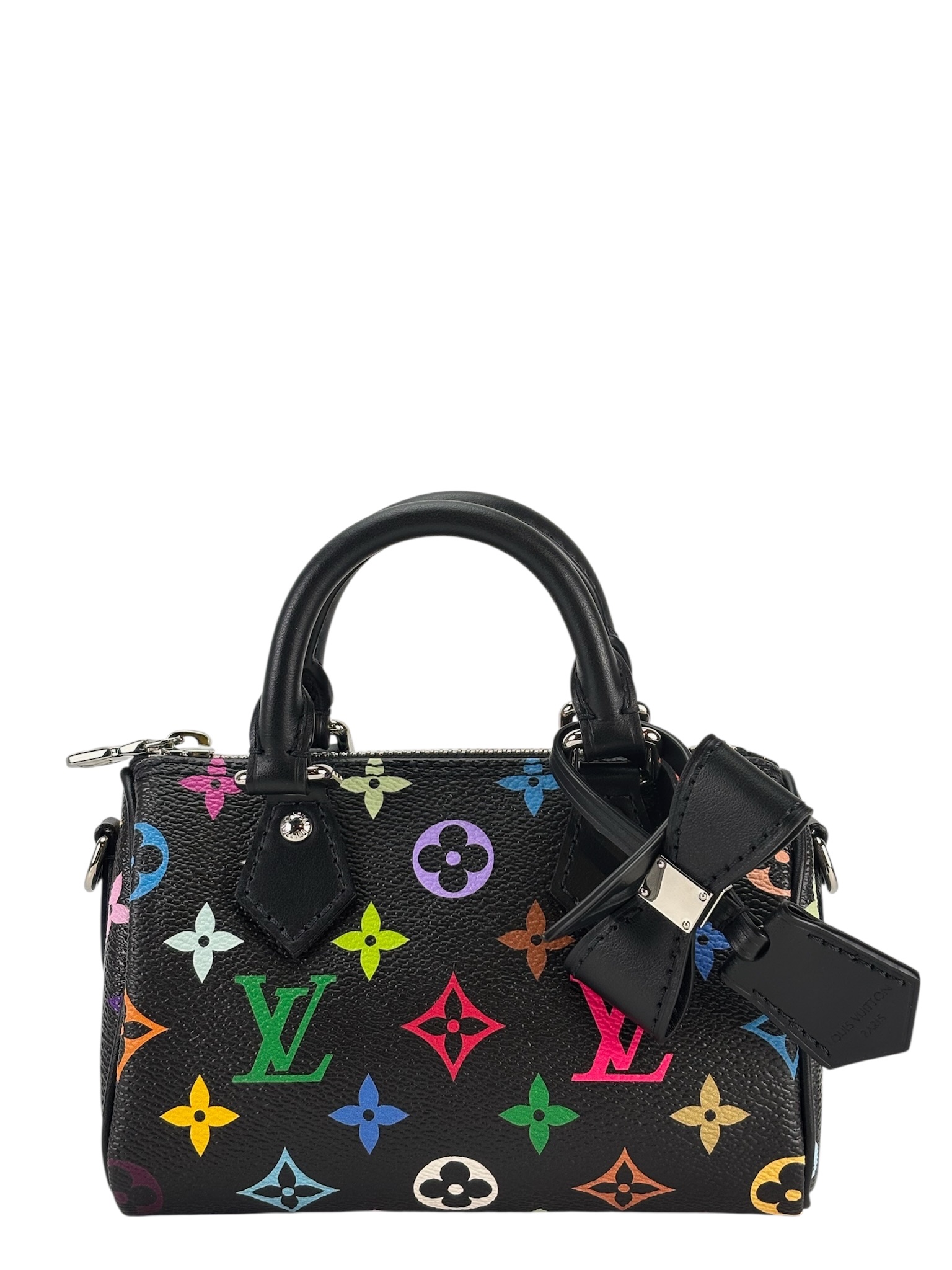 LOUIS VUITTON - Black Multicolor Monogram Nano Speedy 