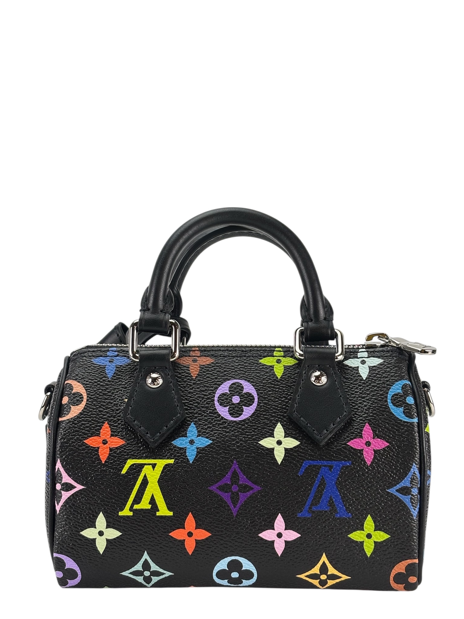 LOUIS VUITTON - Black Multicolor Monogram Nano Speedy 