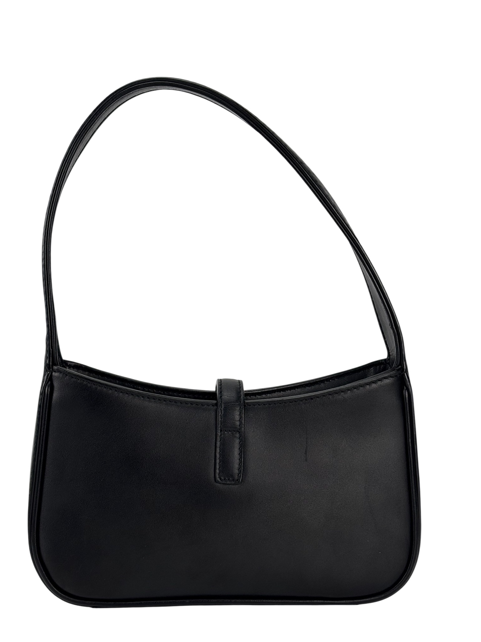 SAINT LAURENT PARIS ショルダーバッグ ブラック SAINT LAURENT - Black Calfskin Paris YSL Hobo Mini Bag – Camellia